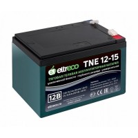 Тяговый аккумулятор Eltreco TNE12-15 (12V12A/H C3) нож